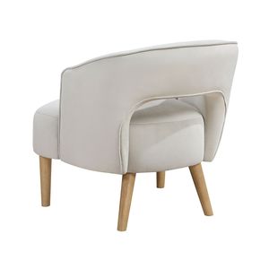 Poltrona di Lusso Contemporanea per Soggiorno, 1 Pezzo, Seduta in Velluto Grigio con Gambe in Legno Massello, Arredo d'Accento dallo Stile Unico - Product Image 6