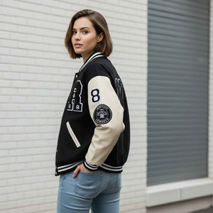Chaqueta Varsity de Lana Estilo Letterman, Bordada, Retro, de Béisbol, Moda Premium, para Jóvenes Universitarios, Fabricante de Ropa Exterior - Product Image 4