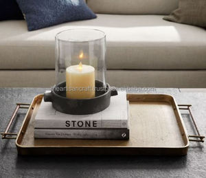 Plateau de service carré en laiton naturel, durable, fait main, moderne, taille personnalisable, par Artisan Craft - Product Image 2