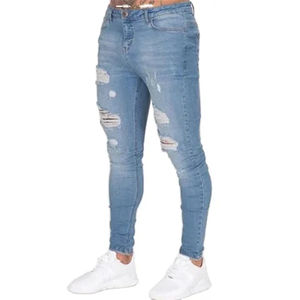 Jeans en denim pour homme personnalisés, nouvelle collection, décontractés, de qualité supérieure, design tendance, coupe skinny, déchirés, effet usé - Product Image 5