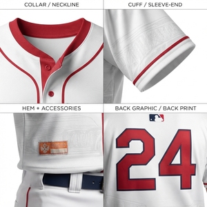 Custom Mens <b>Baseball</b> Jersey 100% Polyester Interlock Pro Fit Uniform OEM Sialkot Manufacturer - Product Image 4