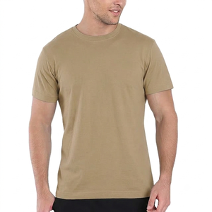 Top Most Demanded Men's Solid Khaki Color Breathable Fabric <b>T</b>-<b>Shirt</b> O-Neck <b>Collar</b> Men's Quick Dry <b>T</b>-<b>Shirts</b> At Wholesale Price - Product Image 1