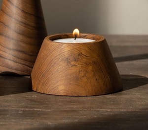 Nouveau design de bol à bougie en bois pour la maison, les mariages, les fêtes, contenant artisanal pour bougies en pâte, pour table, restaurants et cafés - Product Image 2