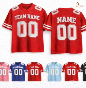 Maillot de football pour enfants personnalisé, maillot de football pour jeunes avec nom et numéro, unisexe, manches courtes, tenue de match unie - Product Image 2