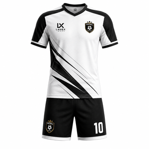 Nouvelle conception, ensemble de maillots de football personnalisés par sublimation, maillot de football à manches courtes pour hommes, uniforme de sport, vêtements d'équipe, logo personnalisé, numéro, entraînement - Product Image 1