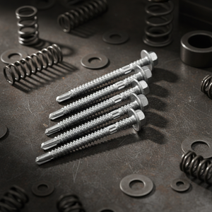 Vis autoperceuses à tête à rondelle en acier au carbone zingué/galvanisé à chaud, filetage grossier métrique/pouces standard, classe 8 - Product Image 1