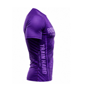 T-shirt de compression pour hommes, vêtements de sport personnalisés, respirant, séchage rapide, extensible, entraînement fitness, athlétisme, vente en gros OEM - Product Image 1