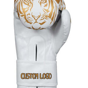 Gants de boxe thaïlandaise et de kick-boxing de haute qualité, respirants, avec logo personnalisé, couleur personnalisée, en cuir, à fermeture auto-agrippante, pour l'entraînement en extérieur - Product Image 6