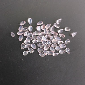 Quartz rose naturel, coupe poire 5x3MM, pierre précieuse de qualité supérieure pour la fabrication de bijoux - Product Image 3