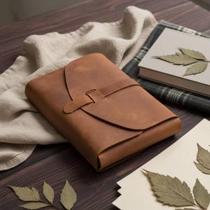 Funda de Cuero para Agenda con Soporte para Bolígrafo, Banda Elástica, Estuche de Cuero para Diario, Organizador Personalizado, Fabricante LBC-0048 - Product Image 2