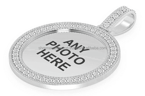 Lab Grown Iced Diamond 925 Sterling Silver White Gold Plated Fine Pendants Charms Custom Hip Hop Jewelry Photo <b>Memory</b> RIP Ideas - Product Image 4