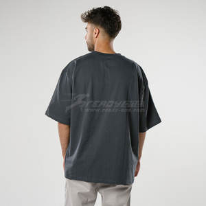 Acid Wash Heavyweight <b>T</b> <b>Shirt</b> Spatter Skull Print Oversized Men's <b>T</b>-<b>shirts</b> High Quality Cotton Vintage Acid Wash Men's <b>T</b>-<b>shirts</b> - Product Image 4