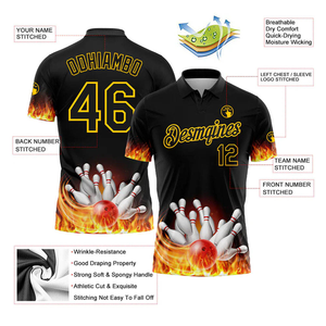 Camiseta Polo de Manga Corta para Hombre, 100% Poliéster, Impresión por Sublimación Personalizada, Secado Rápido, Tallas Grandes, Venta Caliente - Product Image 6