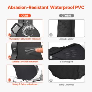 Custodia rigida per chitarra acustica a forma di zucca 43.31 con chiusura a chiave, imbottitura in PVC e rivestimento morbido per protezione strumento musicale - Product Image 3