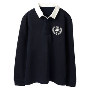 Camisetas de Rugby Gruesas y Resistentes 100% Algodón para Niños, Logotipo Bordado Personalizado, Camisetas Polo de Rugby Clásicas de Manga Larga, Ropa Deportiva para Equipos Juveniles - Product Image 3