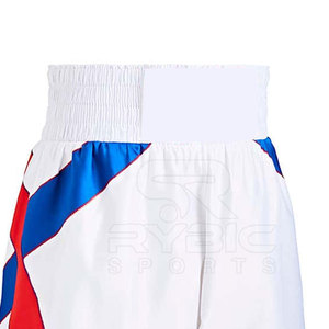 Pantalones Cortos de Muay Thai Hechos en Pakistán con Contraste de Color, Construcción Reforzada para un Rendimiento Atlético Duradero - Product Image 3