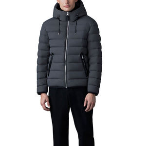 Fully Customized Men's Waterproof Canvas Puffer <b>Jackets</b> Polyester Wadding Filled Winter DDP Shipping - Product Image 5