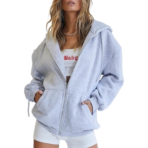 Plus Size Oversized <b>Women's</b> Eco-Friendly Winter <b>Hoodies</b> Front Option <b>Slogan</b> Print Drop Shoulder Long Sleeve Zipper Casual - Product Image 6