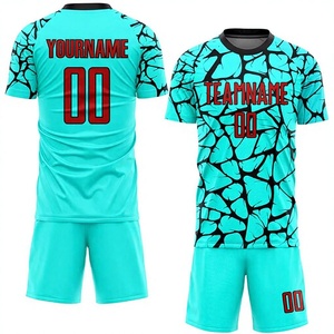 Mens Custom Soccer Kit Sublimated Football Jersey Set Team Name Player Number Factory Direct Short Breathable Quick Dry - Product Image 1