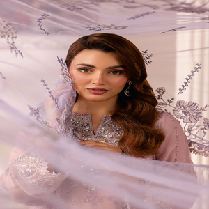 Salwar Kameez en soie brodée rose pour femmes, robe de mariage traditionnelle longue, style Inde Pakistan, coupe ample - Product Image 6