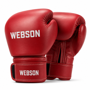 Gants de boxe Webson en cuir vert avec fermeture Velcro, sangle de poignet réglable, taille adulte, best-seller avec personnalisation 2026 - Product Image 2