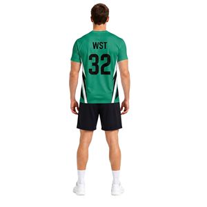 Maillot et short de volley-ball vert foncé, respirants en polyester, pour performance dynamique et matchs d'équipe - Product Image 2