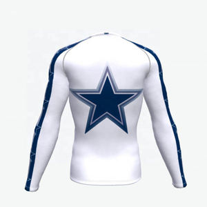 Freandy Sports – Rashguard à manches longues pour homme, motif camouflage numérique bleu, 260g, séchage rapide, compression Spandex/Polyester, BJJ - Product Image 5