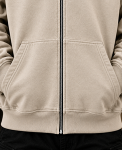 Nouveau sweat à capuche streetwear premium en gros avec logo imprimé sur mesure, sweat à capuche zippé surdimensionné pour hommes - Product Image 4