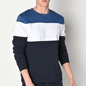 Sweat-shirt à col rond pour homme, bleu marine, blanc, gris anthracite, manches longues, décontracté, pull-over, vêtements d'automne et d'hiver - Product Image 1