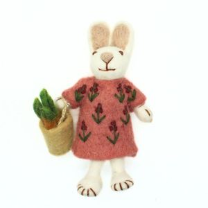 Handmade Felt Bunny Hanging <b>Ornament</b> Soft Woolen Rabbit Hanging Decoration Custom Design Gift - Product Image 3