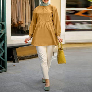 Tops longs modestes pour femmes de qualité supérieure, en polaire respirant, tricotés, 100% polyester, avec logo personnalisé, design imprimé en 3D - Product Image 4