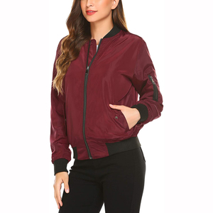 Chaqueta Varsity para Mujer, Gruesa, Verde Oscuro, con Cierre, Cortavientos, Informal, Elegante, con Puños Acanalados, Bolsillos, Corta y Transpirable - Product Image 2