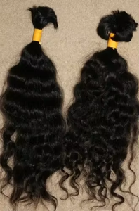 ต่อผมแท้แบบอินเดีย Remy Single Drawn ยี่ห้อ ASK HAIR ENTERPRISE แบบลอนหยัก สไตล์เครื่องจักรเย็บแบบ Double Weft น้ำหนัก 100 กรัม ไม่ผ่านการแปรรูป - Product Image 3