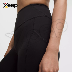 Leggings Deportivos para Mujer, Largos, Sólidos, Duraderos, con Paneles Frontales XC-WL-17, Transpirables, de Secado Rápido, Cintura Elástica, Sencillos - Product Image 1