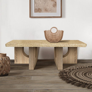 Mesa de centro rectangular de ratán, decoración elegante para el hogar - Product Image 1