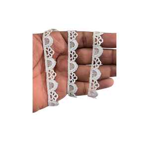 Tissu brodé en polyester/coton importé, motif floral écologique, style fantaisie, qualité durable pour - Product Image 1