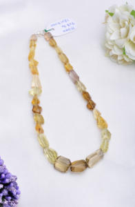 ลูกปัดควอตซ์ธรรมชาติทรงเหลี่ยมหลายเหลี่ยม ขนาด 15 นิ้ว สำหรับทำเครื่องประดับอัญมณีชั้นดี - Product Image 2