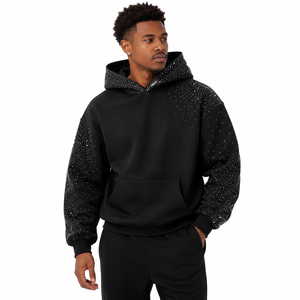 High Quality Personalized 100% Cotton Hoodies Unisex Oversized Fit Custom Men's Hoodie SparkleSleeve Pullover Sweatshirt B2B - Product Image 1