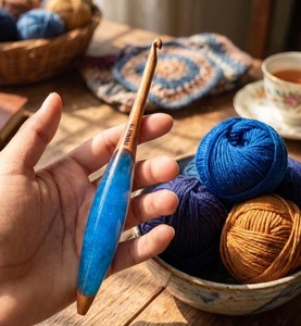 Belladec High Quality Best Selling Durable Eco-Friendly Resin Handcrafted <b>Crochet</b> <b>Hooks</b> Best Gift Women Multi Size - Product Image 4