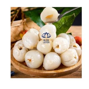 BEST SELLER BLUE LOTUS Lychees en conserve écologiques |   Fruits entiers frais naturels en sirop épais, conditionnés en vrac avec opercule à tirette - Product Image 1