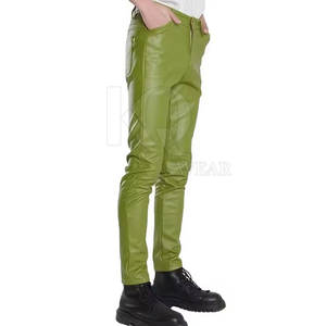 Pantalon en cuir haut de gamme pour homme, léger, respirant, écologique, design tendance, doux, durable, coupe confortable, parfait pour - Product Image 5