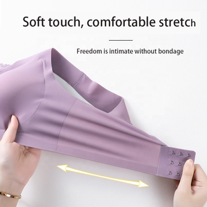 Nuevo Conjunto de Lencería Femenina sin Costuras de Seda Fría, Sujetador Push-Up Transpirable y Braguitas para Mujer - Product Image 5