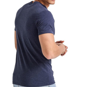 เสื้อยืดคอกลมแขนสั้นผู้ชาย ผ้าฝ้าย 100% คุณภาพพรีเมียม ระบายอากาศ แห้งเร็ว รับผลิตตามแบบ พร้อมบริการ OEM ด้านหน้าเสื้อ - Product Image 6