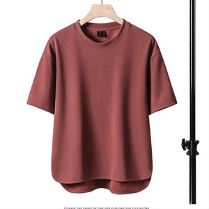China Bangladesh Factory Price OEM Customized <b>Silk</b> Screen Printed Front Loose Fit Neck Breathable Quick Dry Solid Color Men T - Product Image 3