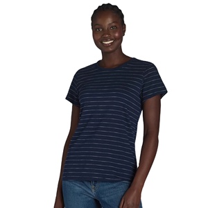 Camisetas Casuales de Verano para Mujer, Cómodas, a Rayas, Cuello Redondo, Manga Corta, Corte Ajustado, de BD - Product Image 2