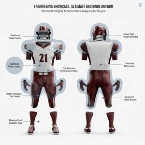 Trendy High Quality Polyester American Football Uniform Set Breathable Sublimated Football Jersey Pants Team Sportswear Sets - Product Image 2