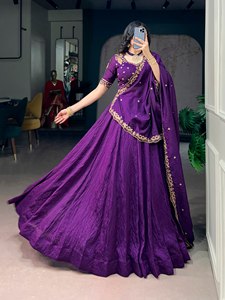 Lehenga Choli entièrement évasé pour femmes, vêtements indiens et pakistanais, tenue de soirée, Lehenga Choli de mariée à prix abordable - Product Image 1