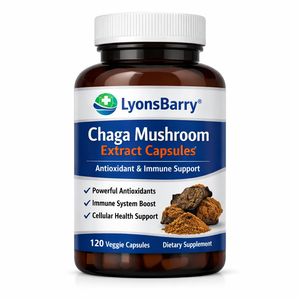 Cápsulas de Extracto de Hongo Chaga, Suplemento Antioxidante para el Apoyo Inmunológico, Proveedor de Marca Privada OEM - Product Image 3