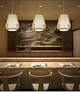 Lampe de plafond en bambou la plus vendue, éclairage décoratif tissé pour les espaces intérieurs - Product Image 5