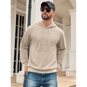 เสื้อฮู้ดโอเวอร์ไซส์สำหรับผู้ชาย ผ้าฟลีซหนานุ่ม สวมใส่สบาย ทรงใหญ่พิเศษ สไตล์สตรีทแวร์ - Product Image 4